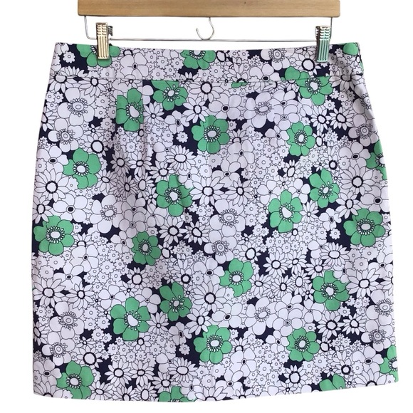 Talbots Floral Button Up Skirt Size 12P - Picture 2 of 5